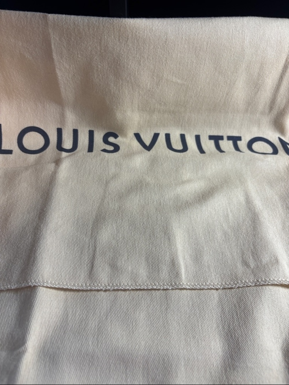 Louis Vuitton Beige and Black Logo Storage Dust Bag - Picture 2 of 7